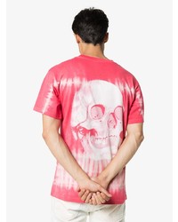 fuchsia Mit Batikmuster T-Shirt mit einem Rundhalsausschnitt von Nasaseasons