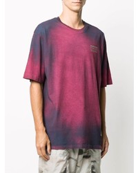 fuchsia Mit Batikmuster T-Shirt mit einem Rundhalsausschnitt von Mauna Kea