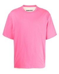 fuchsia T-Shirt mit einem Rundhalsausschnitt von Ambush