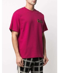 fuchsia T-Shirt mit einem Rundhalsausschnitt von Gcds