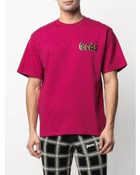 fuchsia T-Shirt mit einem Rundhalsausschnitt von Gcds