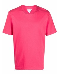fuchsia T-Shirt mit einem Rundhalsausschnitt von Bottega Veneta