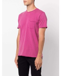 fuchsia T-Shirt mit einem Rundhalsausschnitt von rag & bone