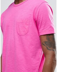 fuchsia T-Shirt mit einem Rundhalsausschnitt von YMC