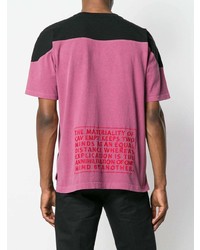 fuchsia T-Shirt mit einem Rundhalsausschnitt von Cav Empt