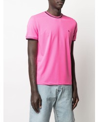 fuchsia T-Shirt mit einem Rundhalsausschnitt von Peuterey