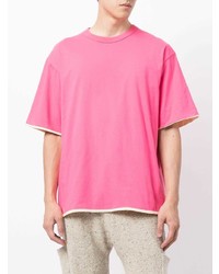 fuchsia T-Shirt mit einem Rundhalsausschnitt von Ambush