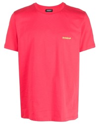 fuchsia T-Shirt mit einem Rundhalsausschnitt von Dondup