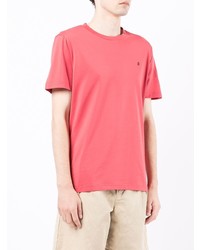 fuchsia T-Shirt mit einem Rundhalsausschnitt von Dondup