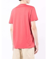 fuchsia T-Shirt mit einem Rundhalsausschnitt von Dondup