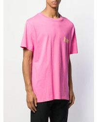 fuchsia T-Shirt mit einem Rundhalsausschnitt von Han Kjobenhavn