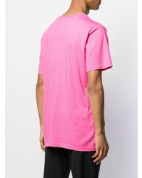 fuchsia T-Shirt mit einem Rundhalsausschnitt von Han Kjobenhavn