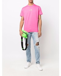 fuchsia T-Shirt mit einem Rundhalsausschnitt von DSQUARED2