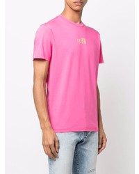 fuchsia T-Shirt mit einem Rundhalsausschnitt von DSQUARED2