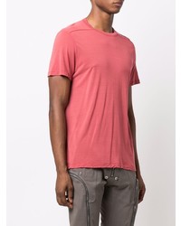 fuchsia T-Shirt mit einem Rundhalsausschnitt von Rick Owens