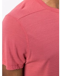 fuchsia T-Shirt mit einem Rundhalsausschnitt von Rick Owens