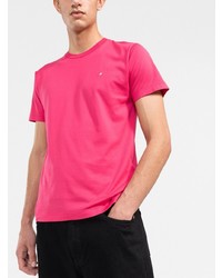 fuchsia T-Shirt mit einem Rundhalsausschnitt von Stone Island