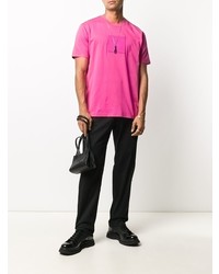 fuchsia T-Shirt mit einem Rundhalsausschnitt von Givenchy