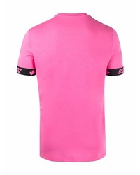 fuchsia T-Shirt mit einem Rundhalsausschnitt von DSQUARED2