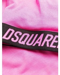 fuchsia T-Shirt mit einem Rundhalsausschnitt von DSQUARED2