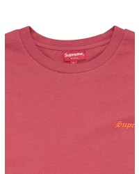 fuchsia T-Shirt mit einem Rundhalsausschnitt von Supreme