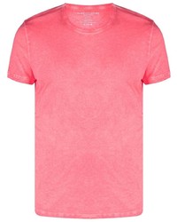 fuchsia T-Shirt mit einem Rundhalsausschnitt von Majestic Filatures