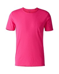 fuchsia T-Shirt mit einem Rundhalsausschnitt von Marc O'Polo