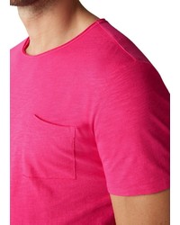 fuchsia T-Shirt mit einem Rundhalsausschnitt von Marc O'Polo