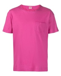fuchsia T-Shirt mit einem Rundhalsausschnitt von Massimo Alba