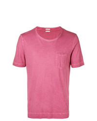 fuchsia T-Shirt mit einem Rundhalsausschnitt von Massimo Alba