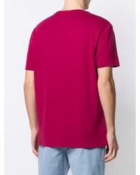 fuchsia T-Shirt mit einem Rundhalsausschnitt von Michael Kors