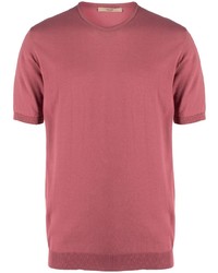 fuchsia T-Shirt mit einem Rundhalsausschnitt von Nuur