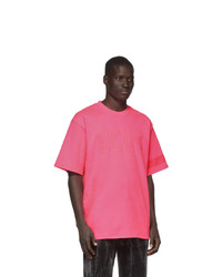 fuchsia T-Shirt mit einem Rundhalsausschnitt von Gcds