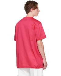 fuchsia T-Shirt mit einem Rundhalsausschnitt von Alexander McQueen