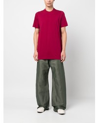 fuchsia T-Shirt mit einem Rundhalsausschnitt von Rick Owens