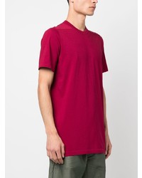 fuchsia T-Shirt mit einem Rundhalsausschnitt von Rick Owens