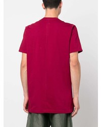 fuchsia T-Shirt mit einem Rundhalsausschnitt von Rick Owens