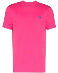 fuchsia T-Shirt mit einem Rundhalsausschnitt von Polo Ralph Lauren