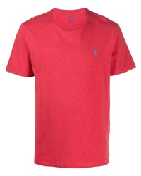 fuchsia T-Shirt mit einem Rundhalsausschnitt von Polo Ralph Lauren