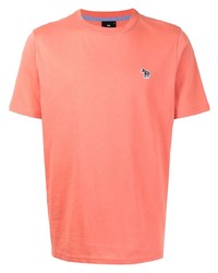 fuchsia T-Shirt mit einem Rundhalsausschnitt von PS Paul Smith