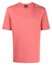 fuchsia T-Shirt mit einem Rundhalsausschnitt von PS Paul Smith