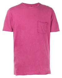 fuchsia T-Shirt mit einem Rundhalsausschnitt von rag & bone