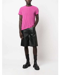 fuchsia T-Shirt mit einem Rundhalsausschnitt von Rick Owens