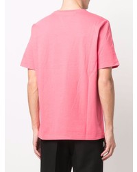 fuchsia T-Shirt mit einem Rundhalsausschnitt von Bottega Veneta