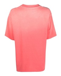 fuchsia T-Shirt mit einem Rundhalsausschnitt von Haikure