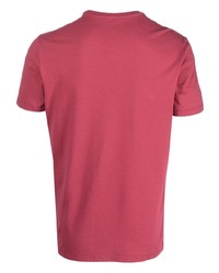 fuchsia T-Shirt mit einem Rundhalsausschnitt von Majestic Filatures