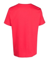 fuchsia T-Shirt mit einem Rundhalsausschnitt von Dondup