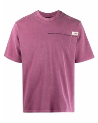 fuchsia T-Shirt mit einem Rundhalsausschnitt von VAL KRISTOPHE