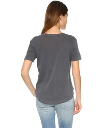 fuchsia T-Shirt mit einem Rundhalsausschnitt von Splendid