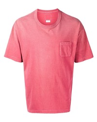 fuchsia T-Shirt mit einem Rundhalsausschnitt von VISVIM